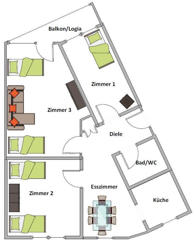 Duisburg Von Oben 3,5 Zimmer 8.Og Frisch Saniert Extérieur photo